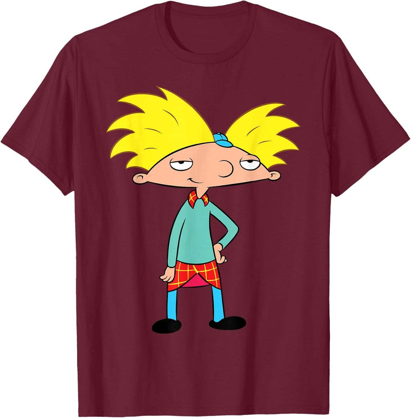 Nickelodeon Hey Arnold Character T-Shirt - T-Shirt | Maroon