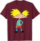 Nickelodeon Hey Arnold Character T-Shirt - T-Shirt | Maroon