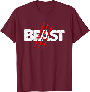 Beast Scratch T-Shirt - T-Shirt | Maroon