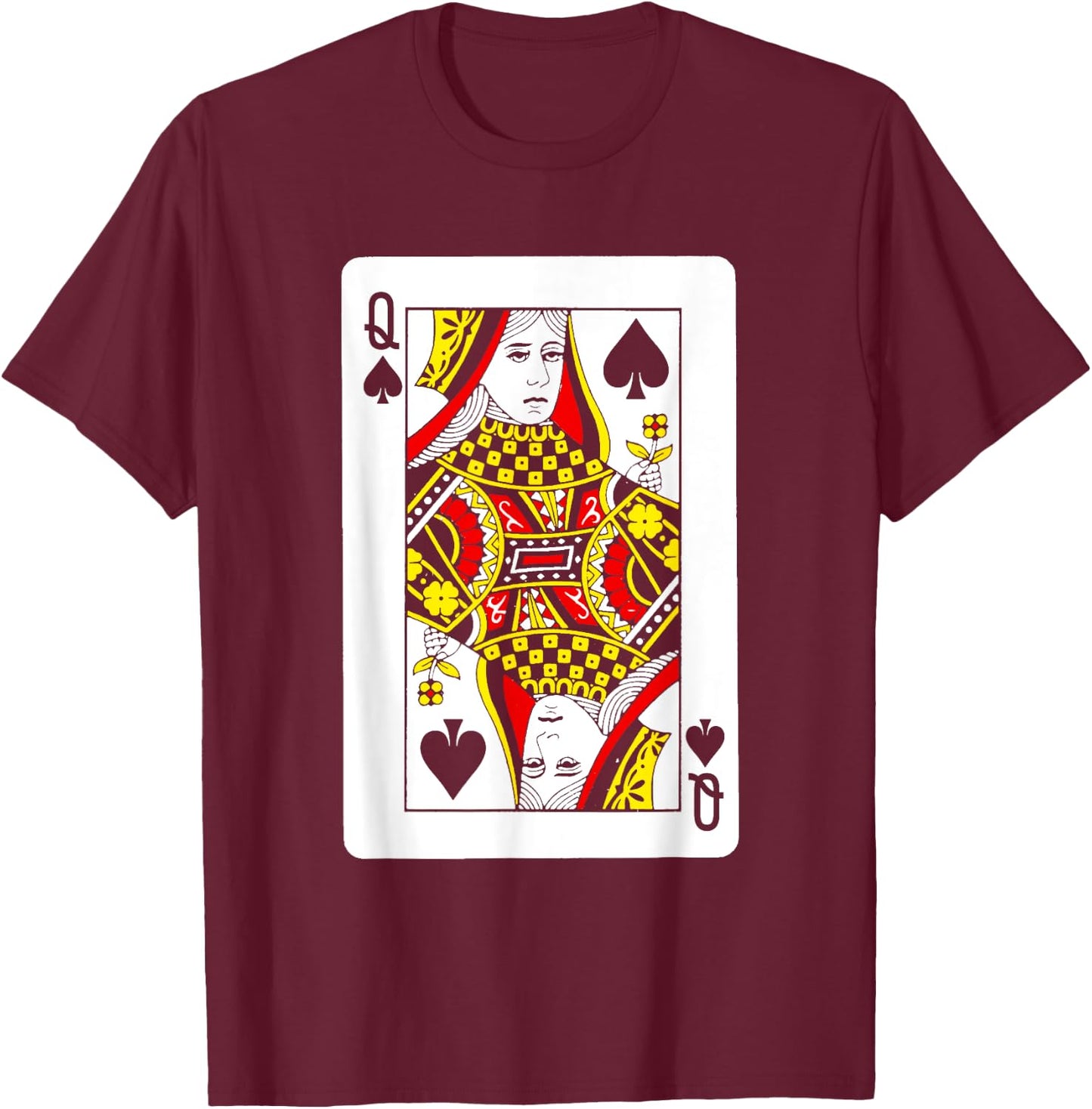 Queen Of Spades Costume T-Shirt - T-Shirt | Maroon