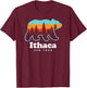 Ithaca NY Bear Ithaca New York T-Shirt - T-Shirt | Maroon