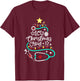 ICU Christmas Crew Intensive Care Unit Nurse Techs Secretary T-Shirt - T-Shirt | Maroon