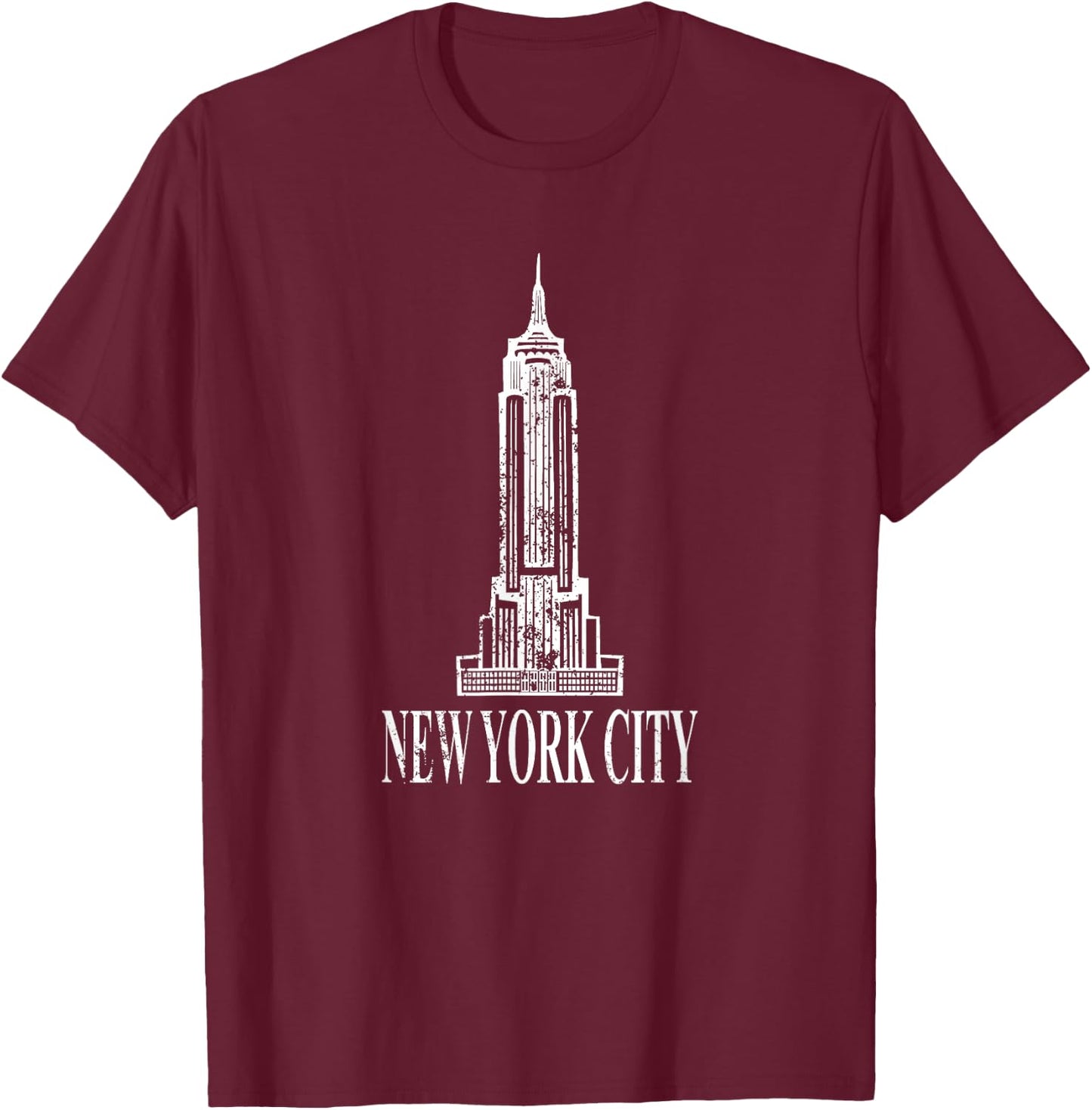 New York Empire State Building Classic T-Shirt - T-Shirt | Maroon