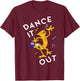 CatDog Dance It Out Music Notes Graphic T-Shirt - T-Shirt | Maroon