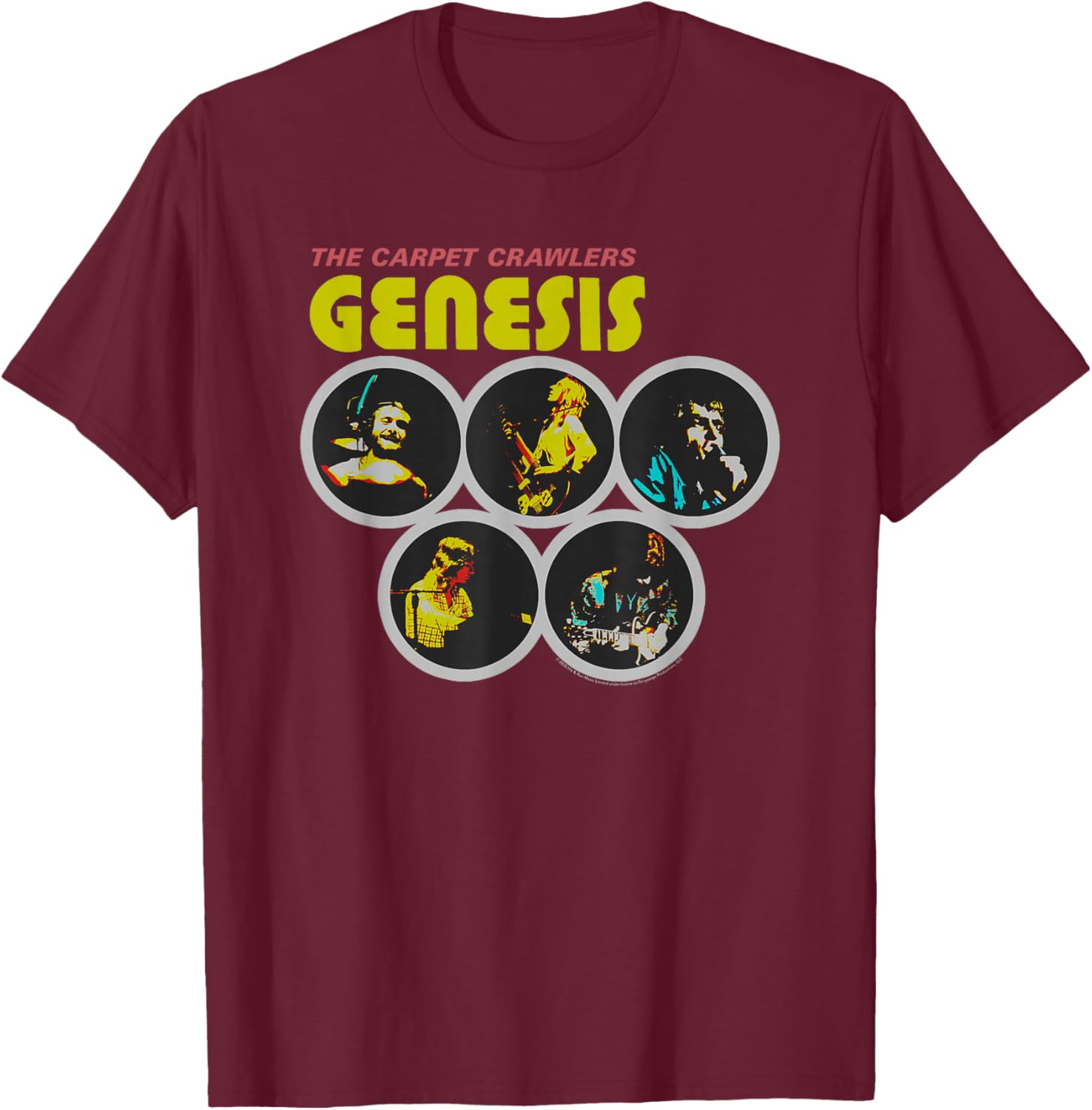 Genesis The Carpet Crawlers T-Shirt - T-Shirt | Maroon