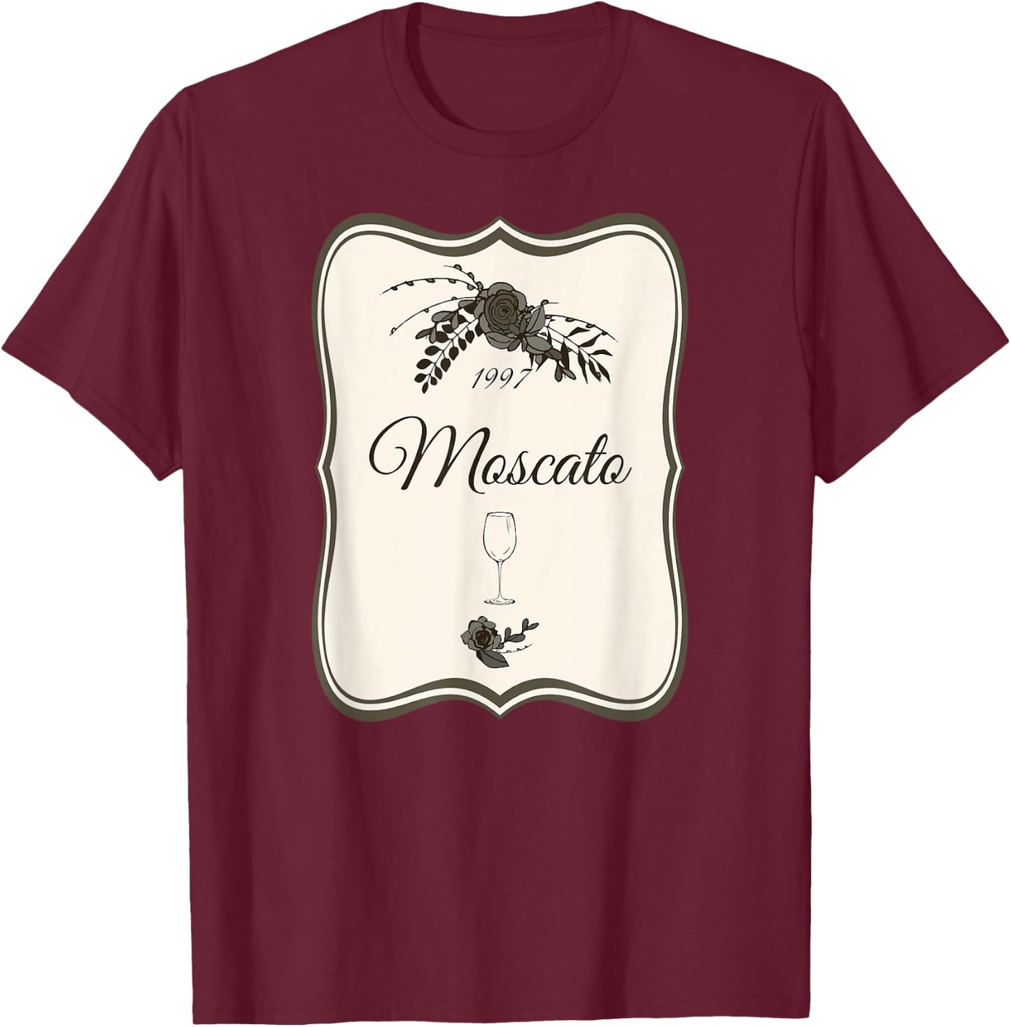 Cute Wine Bottle Halloween Costume Shirt 1997 Label Moscato T-Shirt - T-Shirt | Maroon