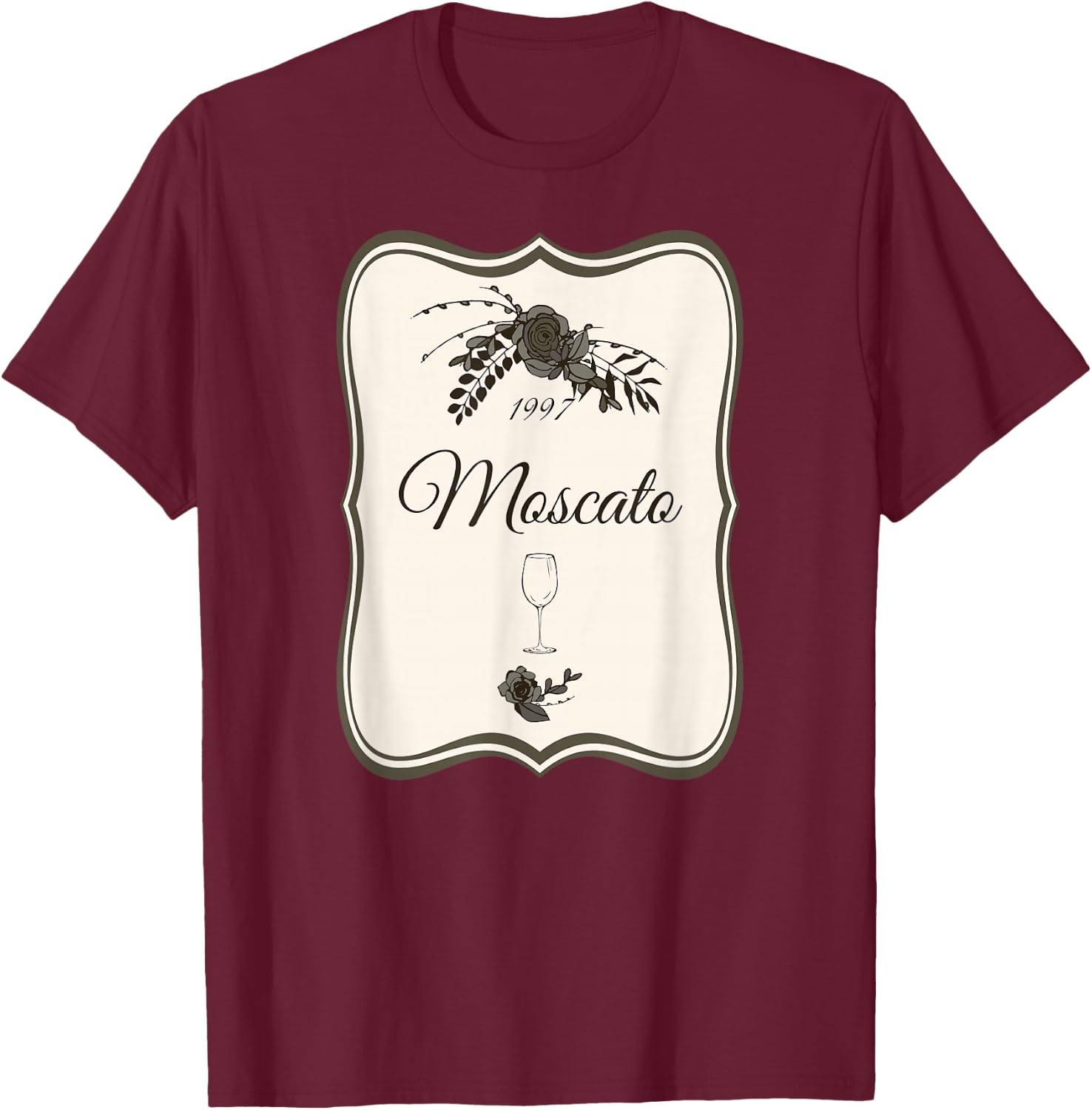 Cute Wine Bottle Halloween Costume Shirt 1997 Label Moscato T-Shirt - T-Shirt | Maroon
