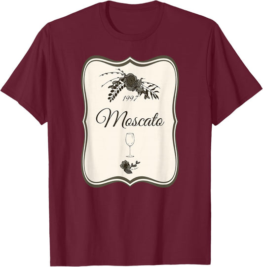 Cute Wine Bottle Halloween Costume Shirt 1997 Label Moscato T-Shirt - T-Shirt | Maroon