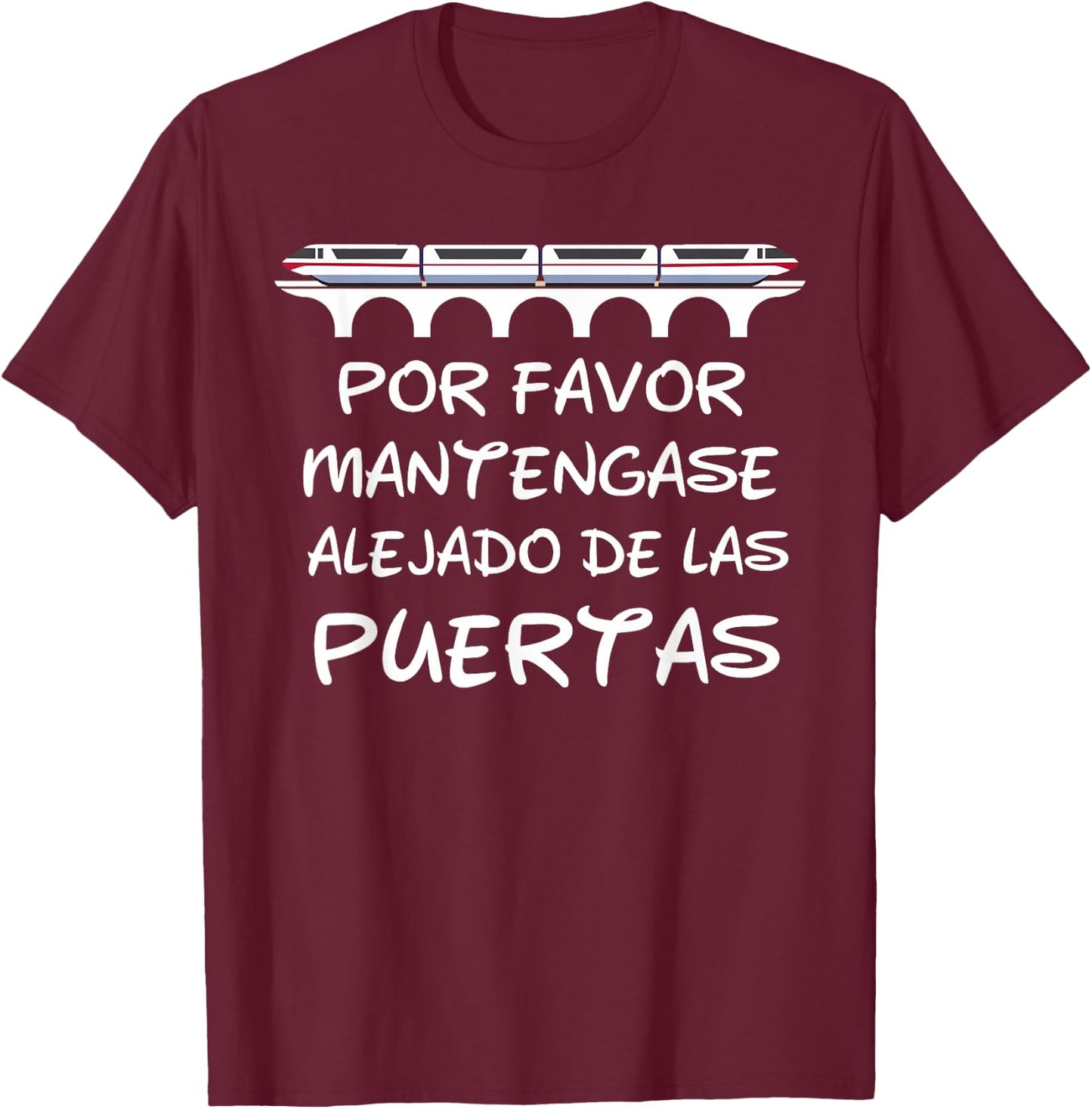 Stand Clear of The Doors Monorail Shirt Matching Vacation T-Shirt - T-Shirt | Maroon