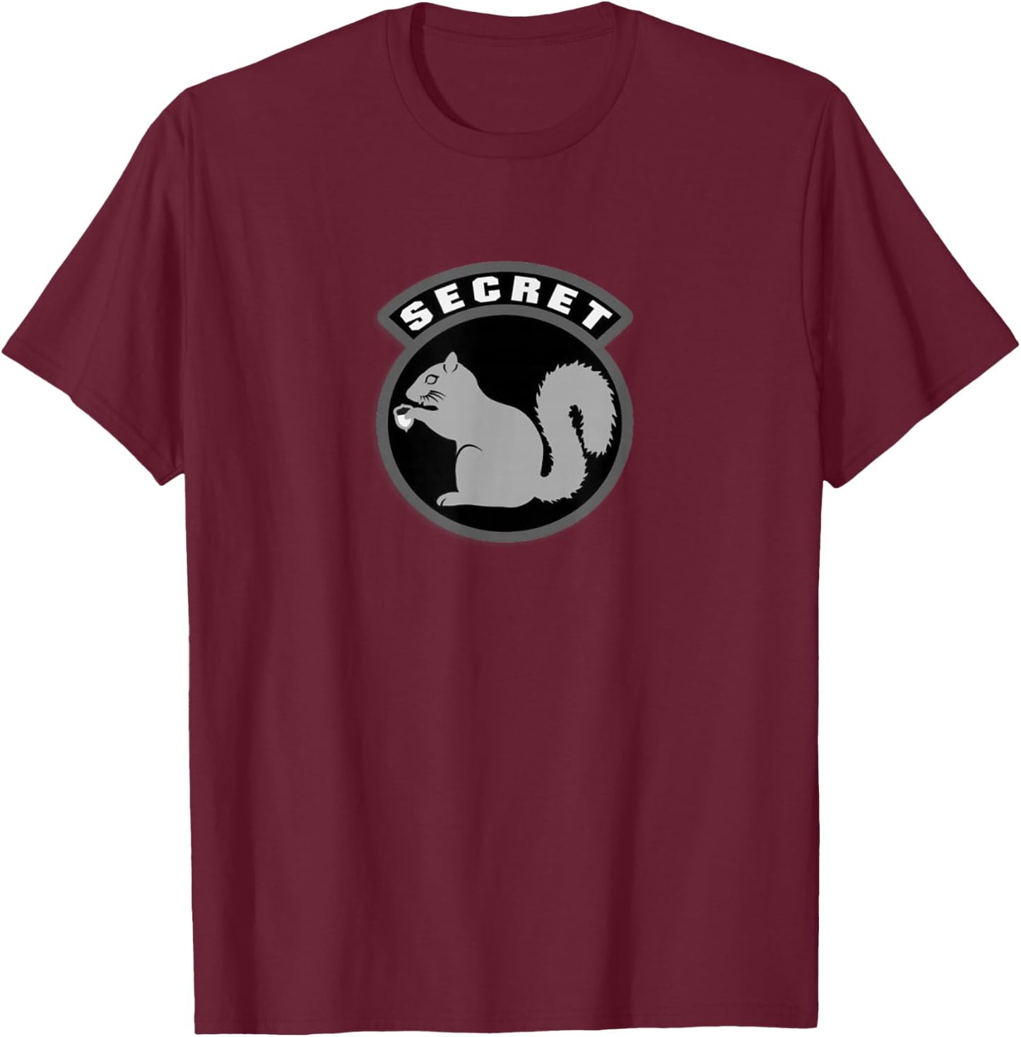 Secret Squirrel Military Intelligence USAF Patch T-Shirt - T-Shirt | Maroon