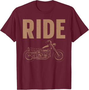 Cool Motorcycle Design Women Biking Motorcycle Lover T-Shirt - T-Shirt | Maroon