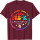 Pre-k Where the adventure begins Teacher 1st Day Of School T-Shirt - T-Shirt | Maroon