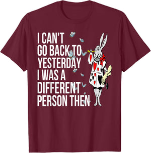 WHITE RABBIT Alice in Wonderland-Men Women Kids T Shirt T-Shirt - T-Shirt | Maroon
