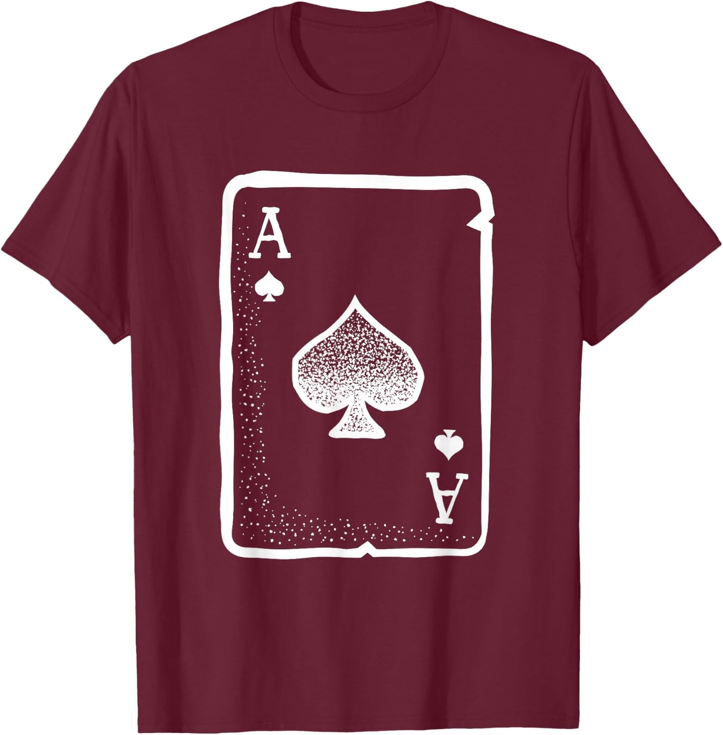 Ace of Spades Poker Playing Card Halloween Costume T-Shirt - T-Shirt | Maroon
