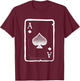 Ace of Spades Poker Playing Card Halloween Costume T-Shirt - T-Shirt | Maroon
