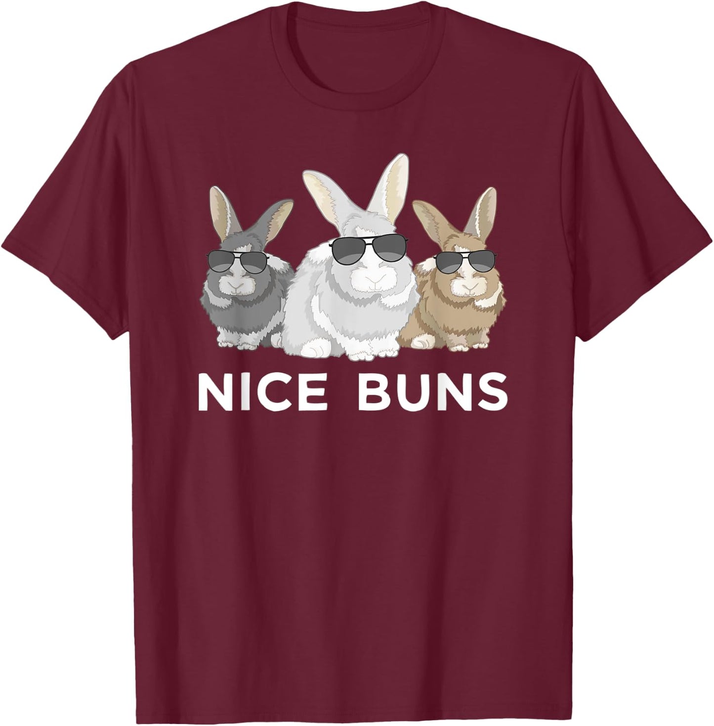 Cool Bunny Funny Nice Buns Rabbit Herd T-Shirt - T-Shirt | Maroon