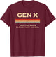 Funny Gen X Adulting Since Elementary School T-Shirt - T-Shirt | Maroon