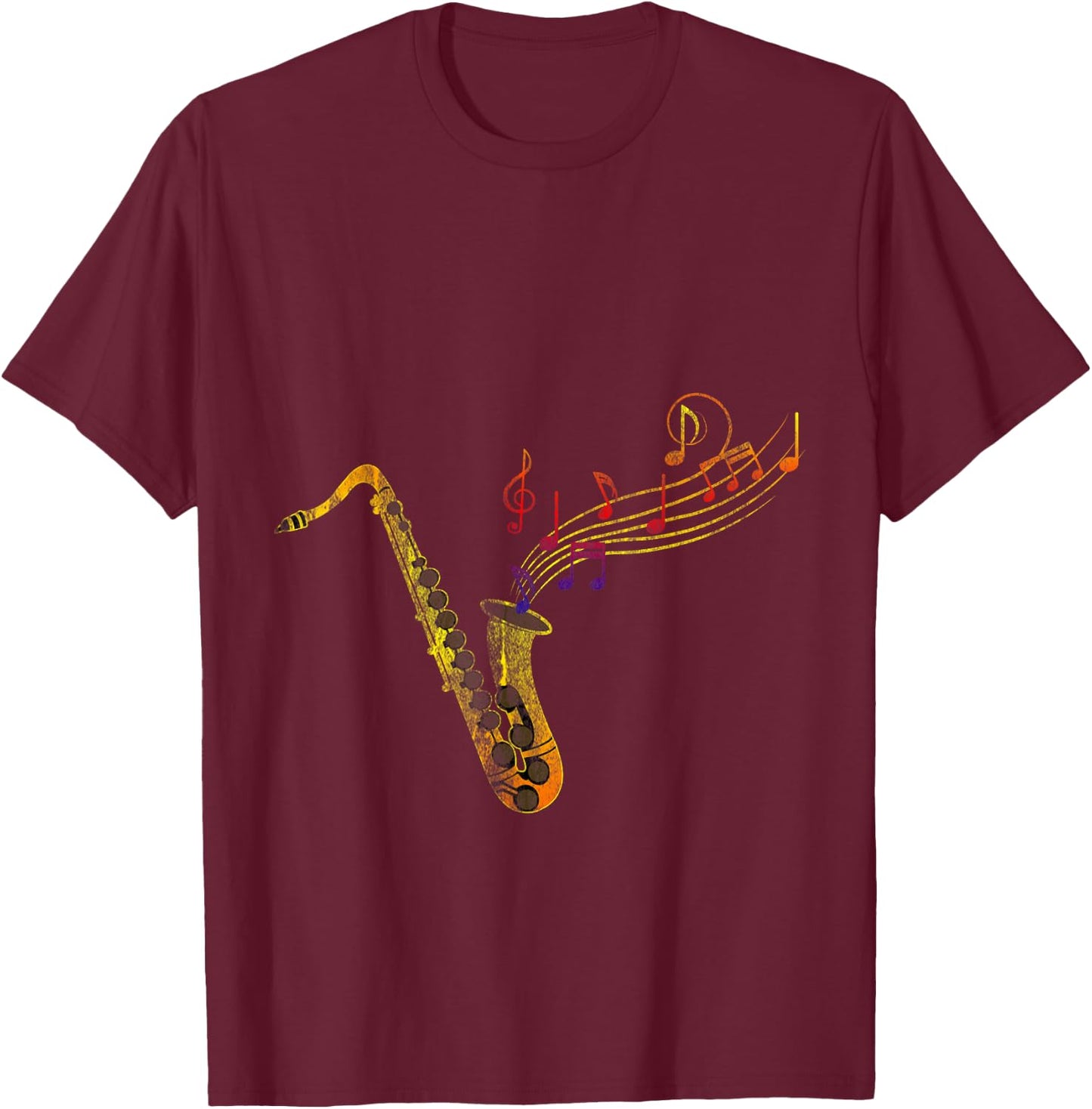 Jazz Musician Saxophonist Gifts Saxophone T-Shirt - T-Shirt | Maroon