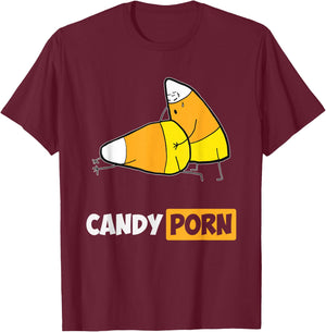Candy Porn Funny Halloween Men Gift T-Shirt - T-Shirt | Maroon