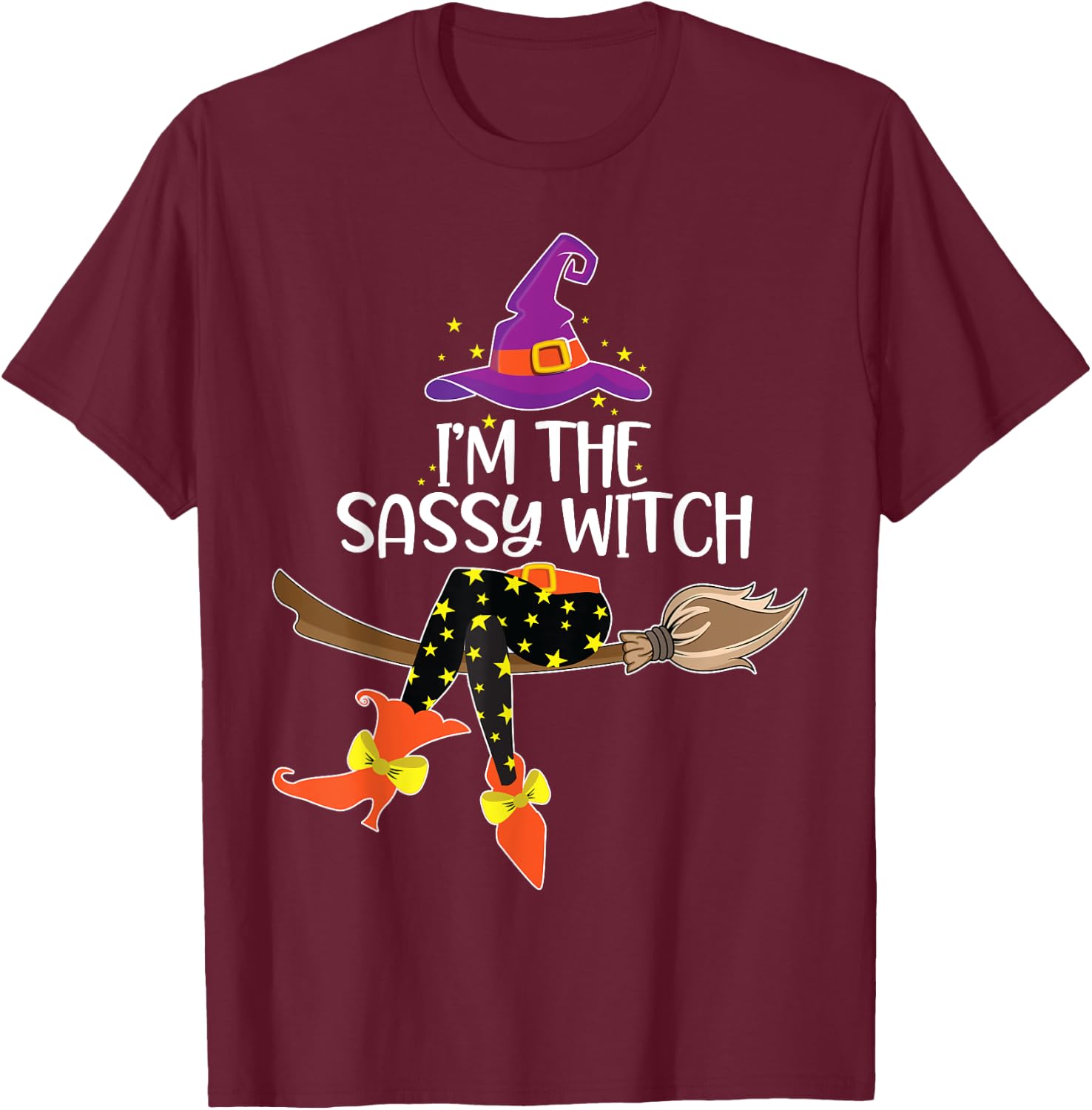 Im the Sassy Witch Halloween Matching Group Costume T-Shirt - T-Shirt | Maroon