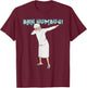 Charles Dickens Literature Gifts -Adults Black Cotton Short Sleeve Classic Fit Fun Christmas Carol Dabbing Scrooge Nightgown Bah Humbug T-Shirt - T-Shirt | Maroon