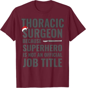 Thoracical Surgeon Superhero Scalpel Gift Docs T-Shirt - T-Shirt | Maroon