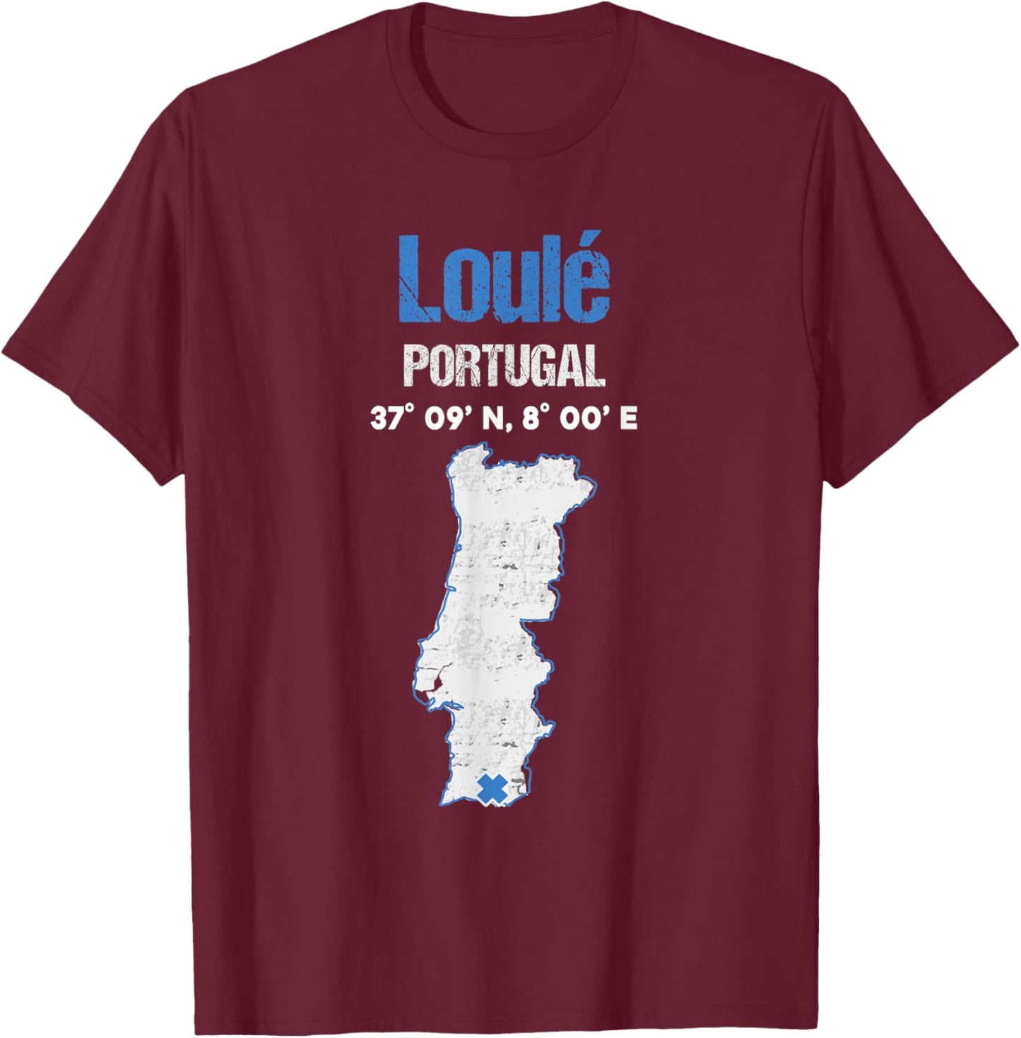 Loulé Portugal City T-Shirt - T-Shirt | Maroon