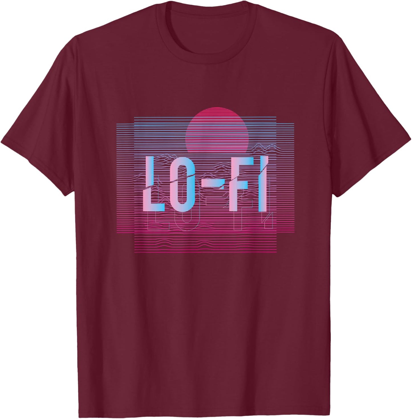 Lo-fi Hip Hop Retro Modern Shirt T-Shirt - T-Shirt | Maroon