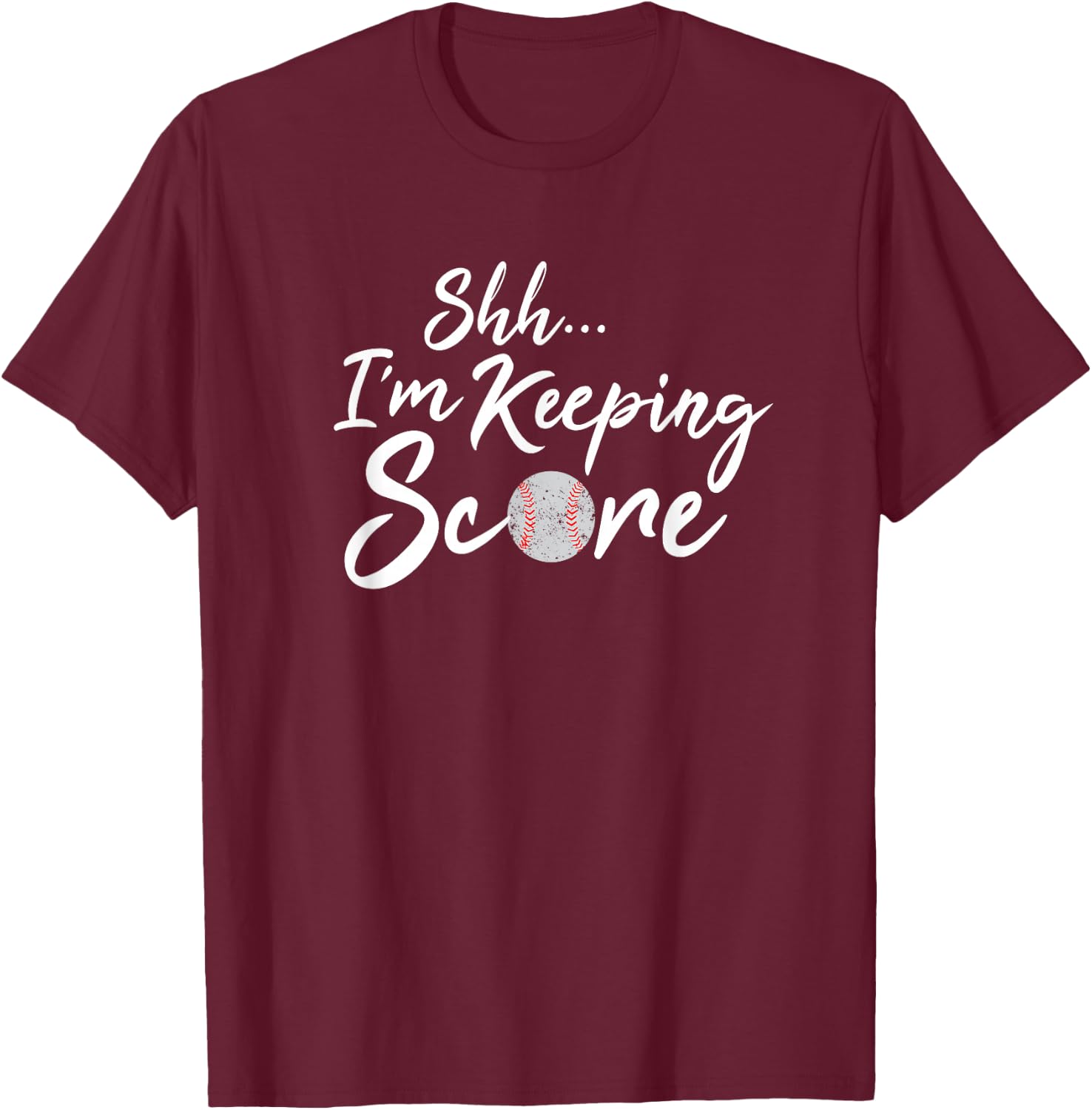Scorekeeper Gift Funny Baseball Team Score Book Keeper Shirt T-Shirt - T-Shirt | Maroon