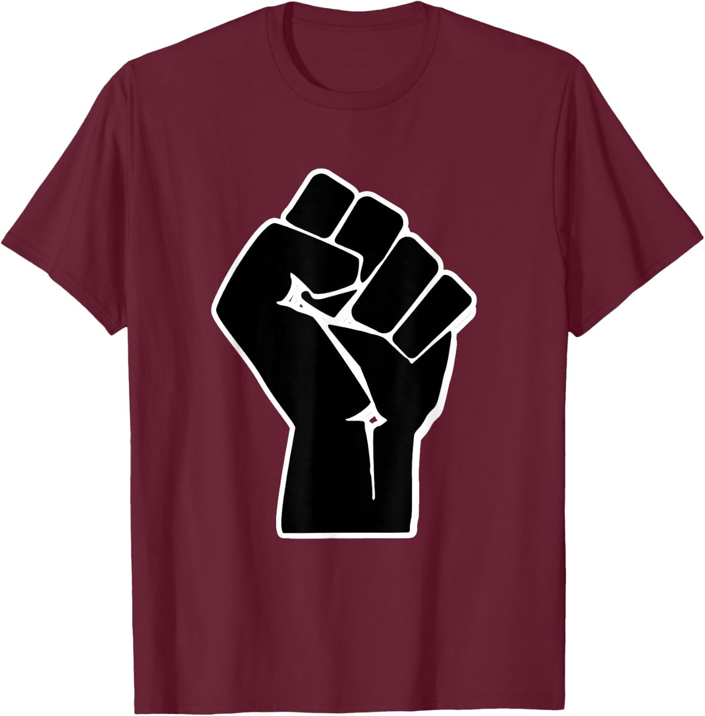 Black Power FIST - Black History Month T-Shirt - T-Shirt | Maroon