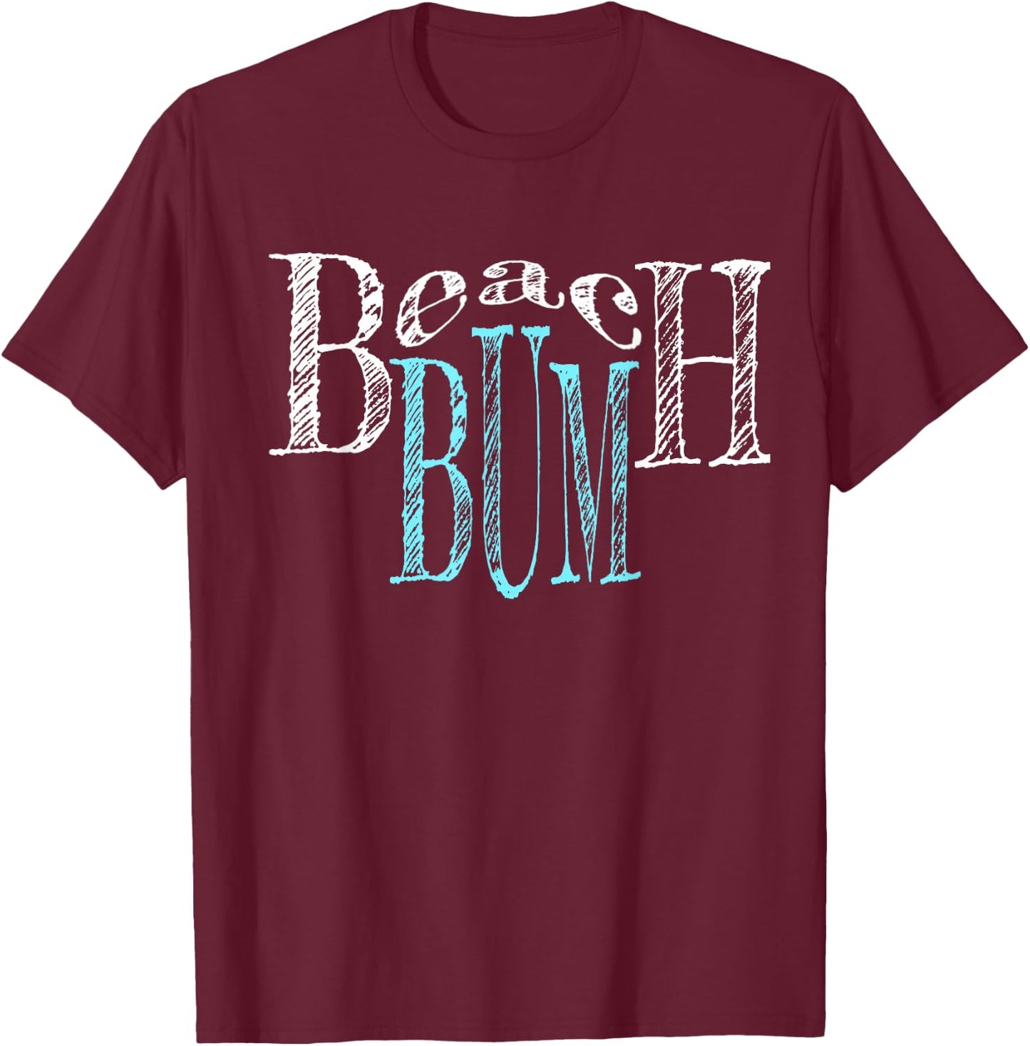 Beach Bum Accessories Items Vacation Attire Clothes Women T-Shirt - T-Shirt | Maroon