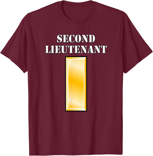 Second Lieutenant - Army Officer Rank Insignia T-Shirt - T-Shirt | Maroon