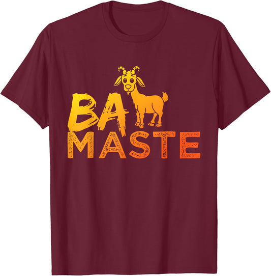 Baa Maste Goat Yoga Design Crazy Animal Fun Gift T-Shirt - T-Shirt | Maroon