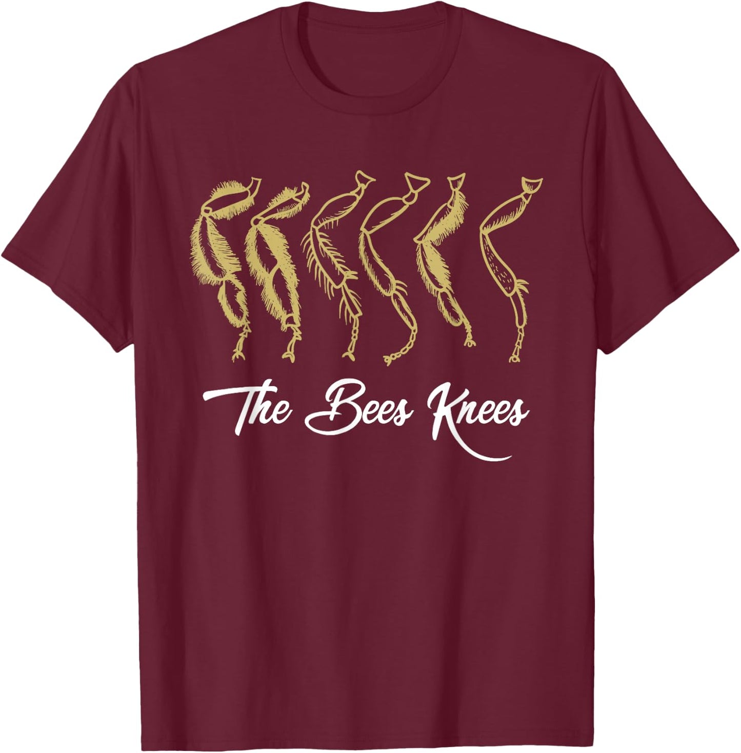 The Bee's Knees Funny 1920s Gift Apiary Apiarist Bee Keeper T-Shirt - T-Shirt | Maroon