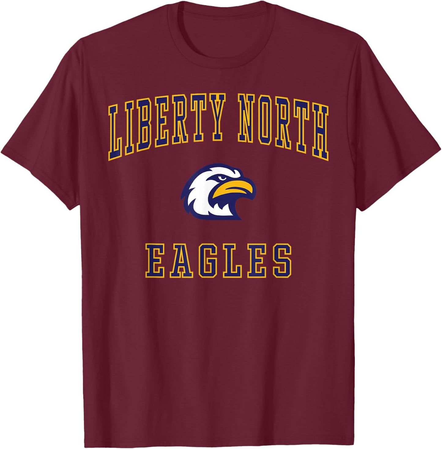 Liberty North High School Eagles T-Shirt - T-Shirt | Maroon