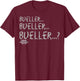 Ferris Bueller's Day Off Chalkboard Style Graphic Lines T-Shirt - T-Shirt | Maroon