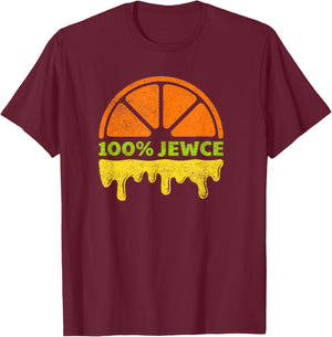 100% Jewce Jews T-Shirt - T-Shirt | Maroon