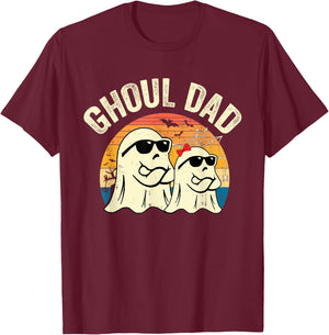 Ghoul Dad Funny Halloween Daddy Ghost Halloween Father T-Shirt - T-Shirt | Maroon