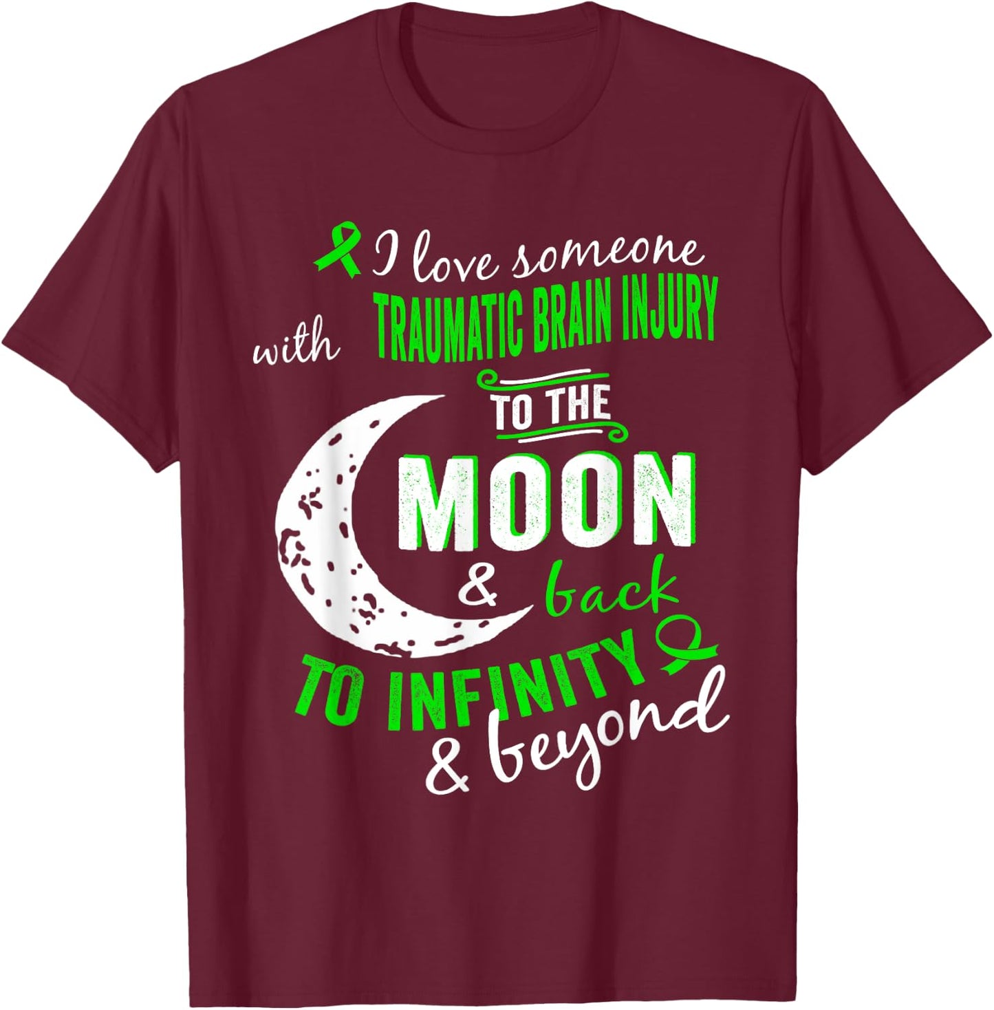 Traumatic Brain Injury Awareness Shirt T-Shirt - T-Shirt | Maroon