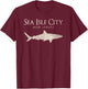 Retro Sea Isle City NJ Shark T-Shirt - T-Shirt | Maroon
