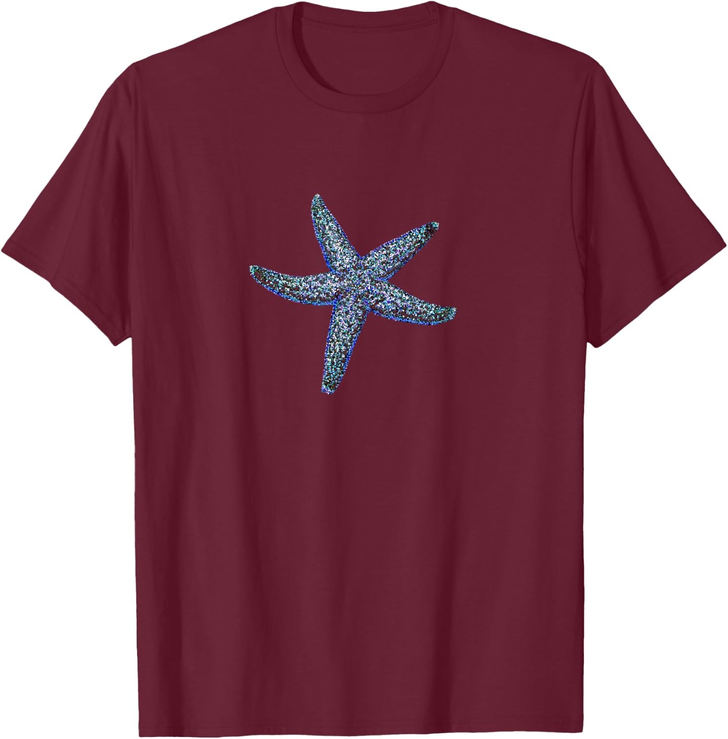 Starfish , Beach Art Shirt T-Shirt - T-Shirt | Maroon
