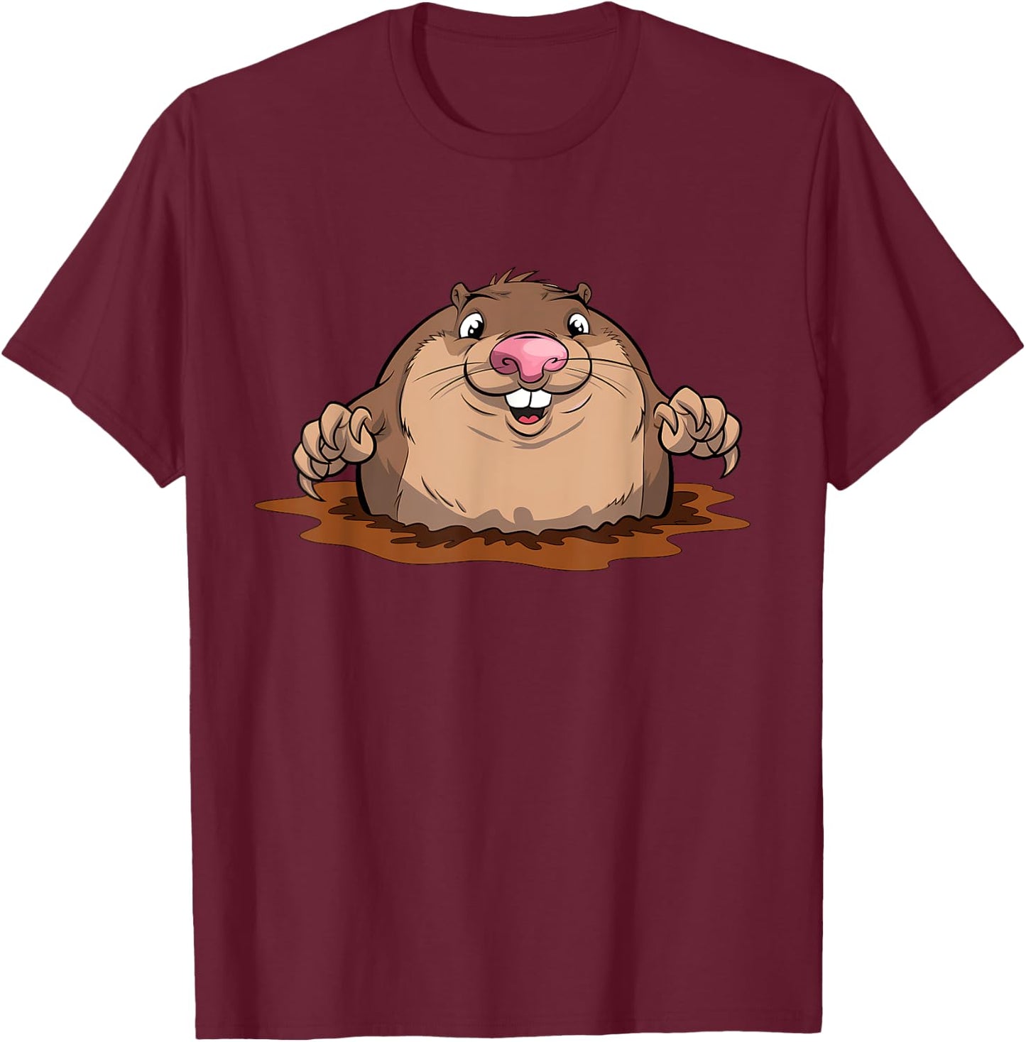 Little cute mole Mole Day Mole Hunter T-Shirt - T-Shirt | Maroon