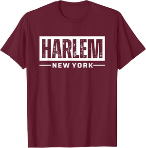 Harlem New York NY Vintage Retro Souvenirs T-Shirt - T-Shirt | Maroon