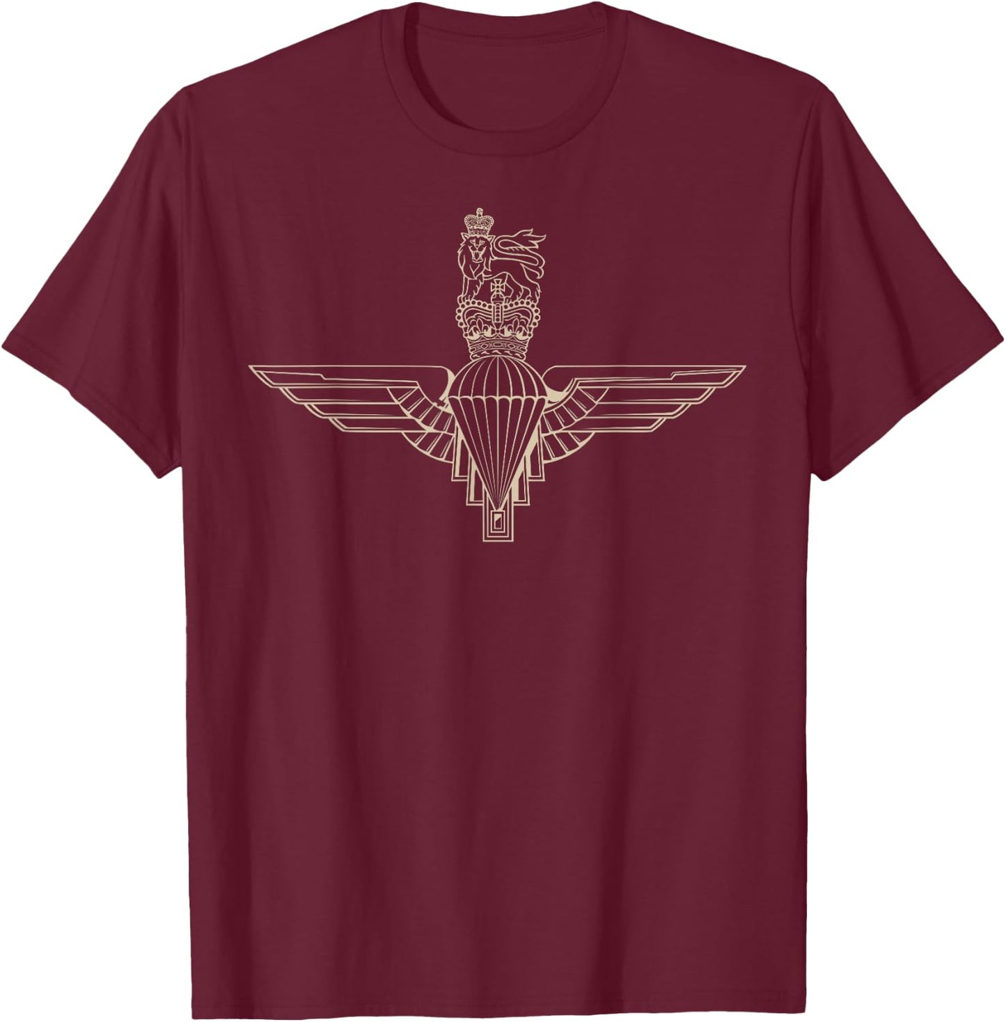 British Paras wings badge, paratroops airborne 2nd T-Shirt - T-Shirt | Maroon