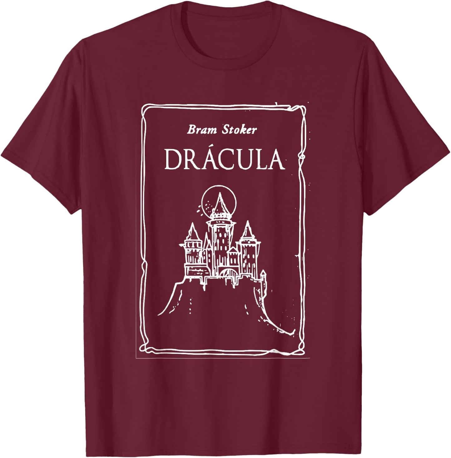 Bram Stoker's Dracula 1897 original book cover T shirt T-Shirt - T-Shirt | Maroon