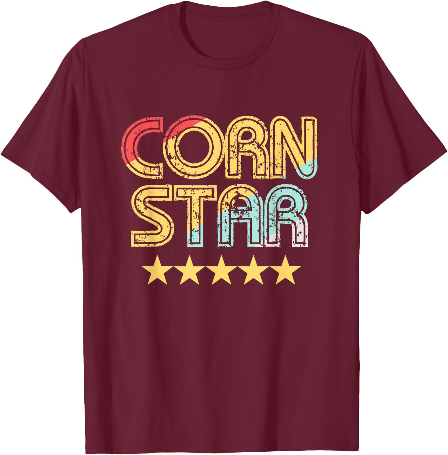 Corn Star Shirt | Team Cornhole T-Shirt - T-Shirt | Maroon