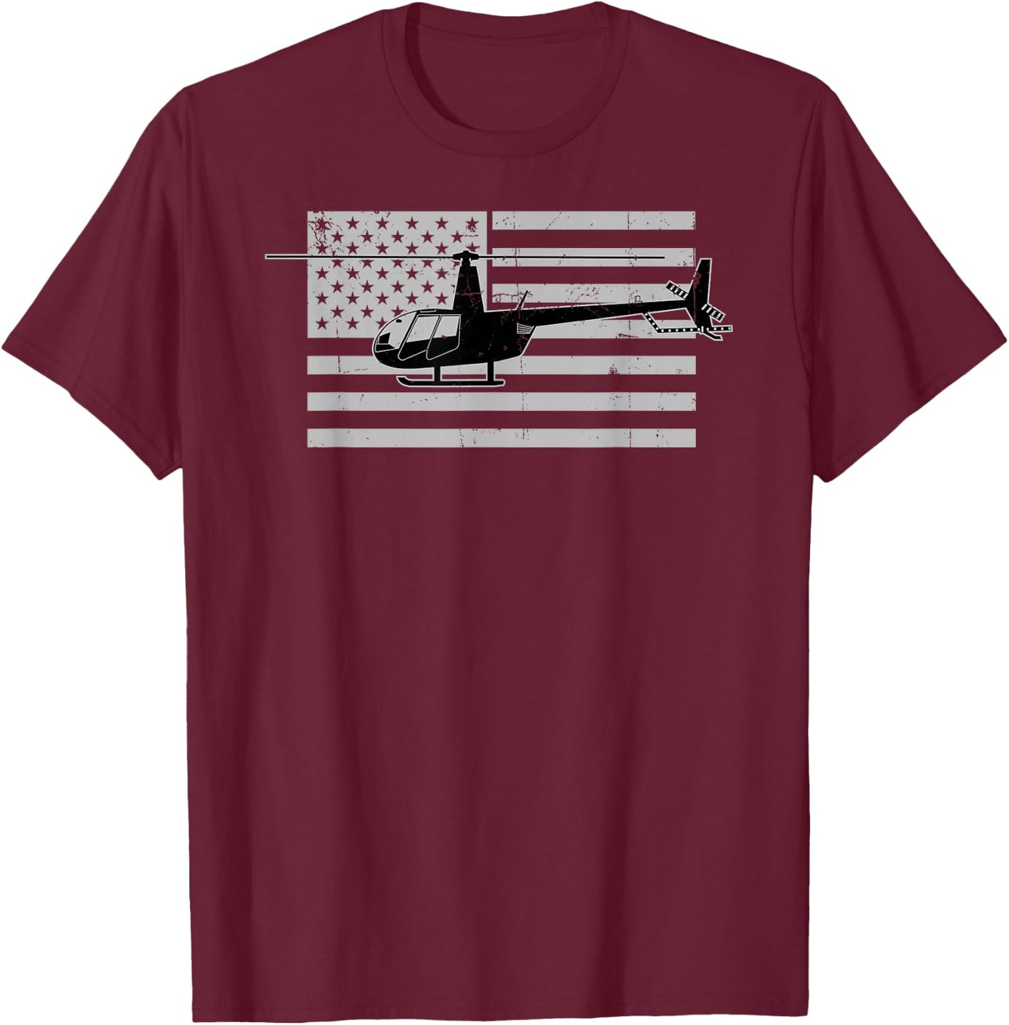 Helicopter Pilot Helicopter Aviation Helicopter T-Shirt - T-Shirt | Maroon