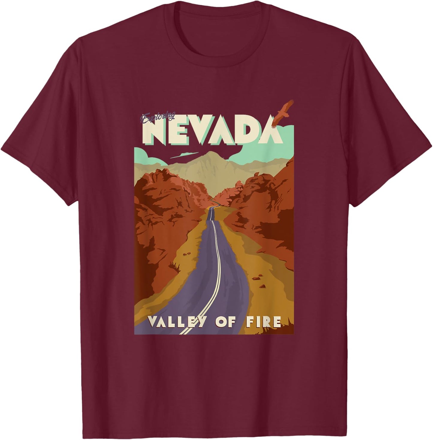 Nevada Valley of Fire T-Shirt - T-Shirt | Maroon