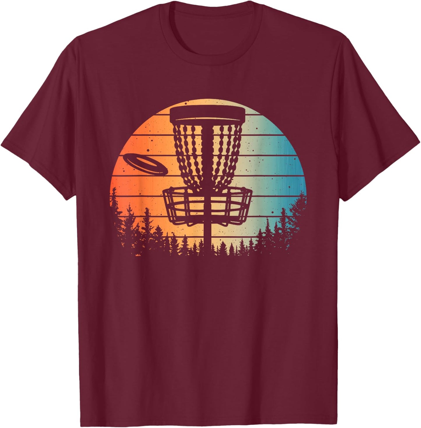 Disc Golf Gift Disc Golfer Stuff & Accessories Funny Disc Golf Art , Women, Kids - Black, Small, Short Sleeve, -Adults, -Kids T-Shirt - T-Shirt | Maroon