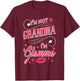 I'm Not Grandma I'm Glamma MawMaw Fashion Grandmother T-Shirt - T-Shirt | Maroon